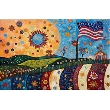 Load image into Gallery viewer, Diamond Painting - Full Round - Independence Day Town Night Scene (60*40CM)
