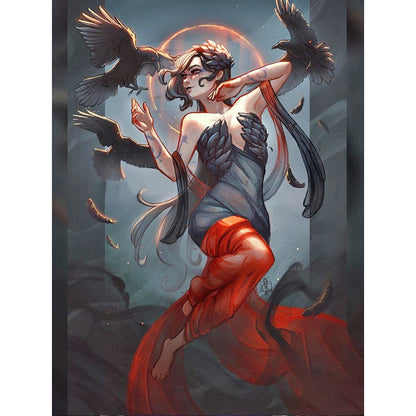 Diamond Painting - Full Round - Crow Girl (30*40CM)