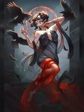 Load image into Gallery viewer, Diamond Painting - Full Round - Crow Girl (30*40CM)
