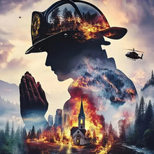 Load image into Gallery viewer, Diamond Painting - Full Square - Fireman American Fire (40*40CM)
