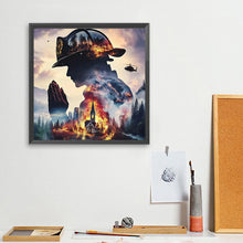 Load image into Gallery viewer, Diamond Painting - Full Square - Fireman American Fire (40*40CM)
