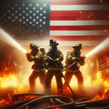 Load image into Gallery viewer, Diamond Painting - Full Square - Fireman American Fire (40*40CM)
