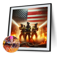 Load image into Gallery viewer, Diamond Painting - Full Square - Fireman American Fire (40*40CM)
