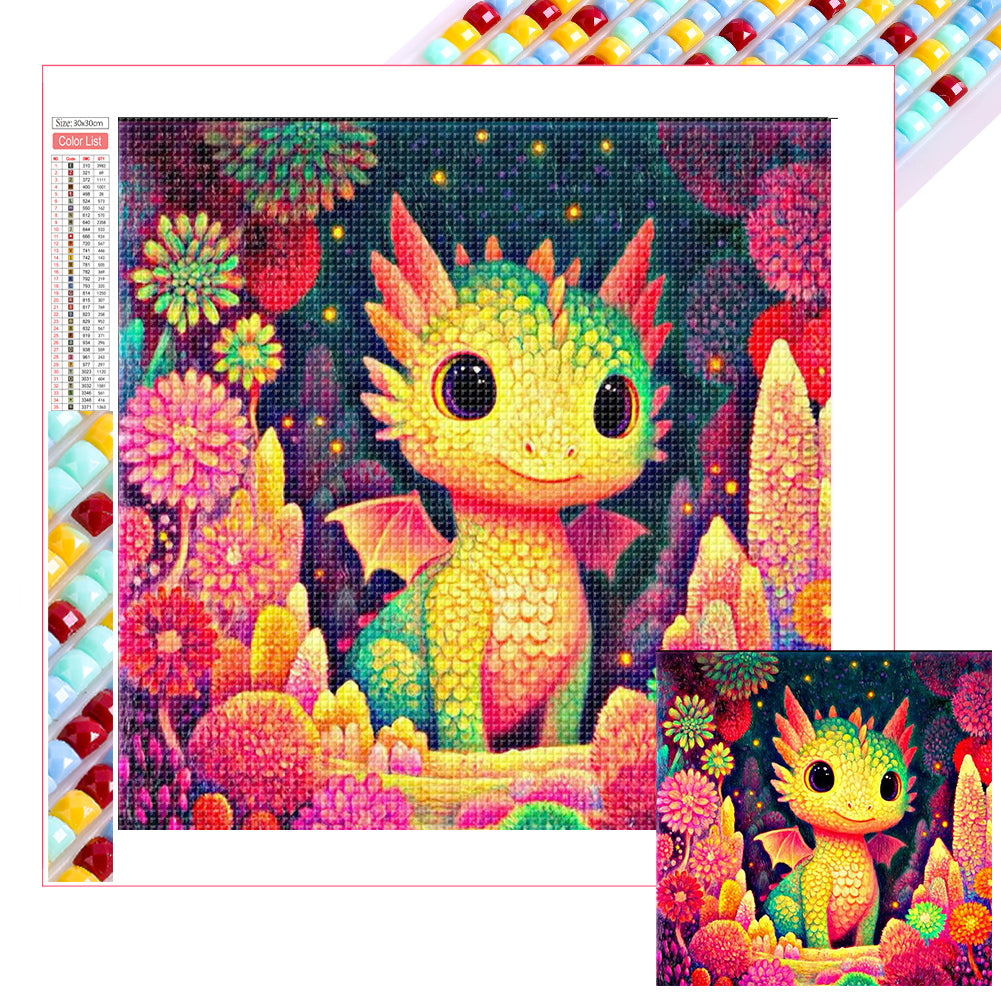 Diamond Painting - Full Square - Dragon In The Cave (30*30CM)