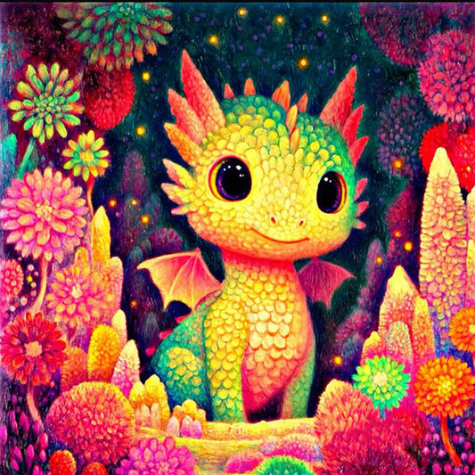 Diamond Painting - Full Square - Dragon In The Cave (30*30CM)