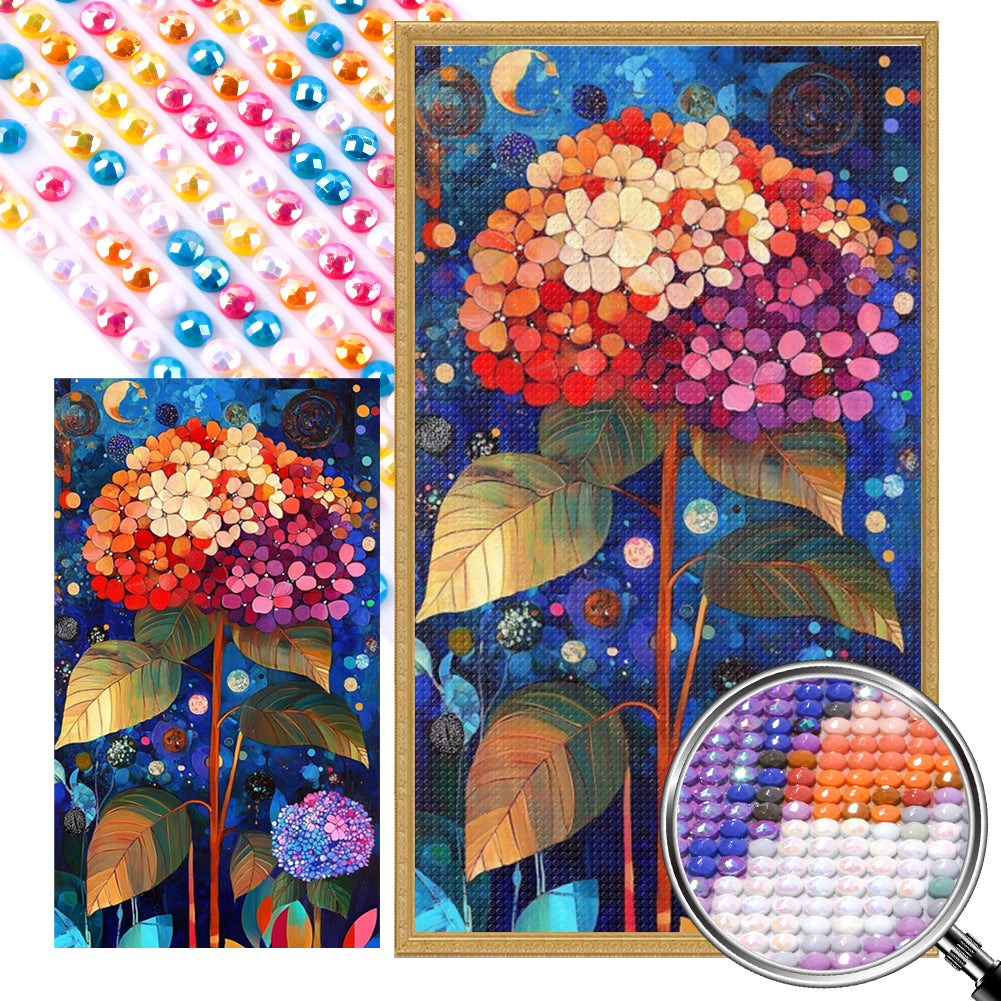 AB Diamond Painting - Full Round - Red Hydrangea (40*70CM)