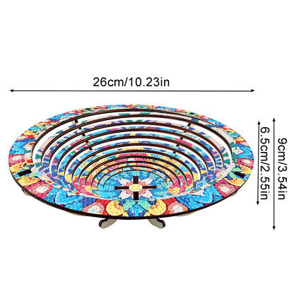 Diamond Painting Wooden Serving Tray Decorative Diamond Painting Dining Plate(B)