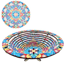 Load image into Gallery viewer, Diamond Painting Wooden Serving Tray Decorative Diamond Painting Dining Plate(B)
