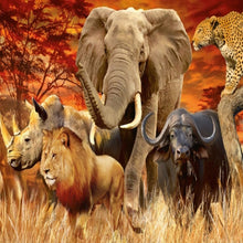 Load image into Gallery viewer, Diamond Painting - Full Square - African Animals Wild Beasts (60*40CM)
