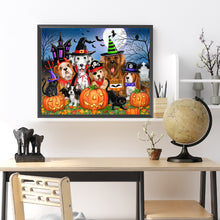 Load image into Gallery viewer, Diamond Painting - Full Round - Halloween Dog (50*40CM)
