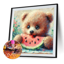 Load image into Gallery viewer, Diamond Painting - Full Square - Bear Eating Watermelon (30*30CM)
