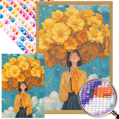 AB Diamond Painting - Full Round - Umbrella Girl (40*60CM)