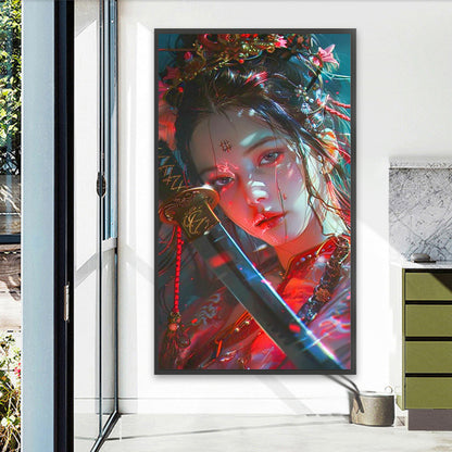 AB Diamond Painting - Full Round - Oriental Sword-Wielding Girl (40*70CM)