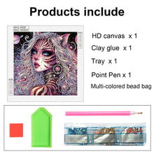 Load image into Gallery viewer, Diamond Painting - Partial Special Shaped - Elf Cat Beauty (30*30CM)
