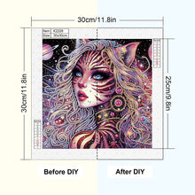 Load image into Gallery viewer, Diamond Painting - Partial Special Shaped - Elf Cat Beauty (30*30CM)
