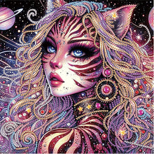 Load image into Gallery viewer, Diamond Painting - Partial Special Shaped - Elf Cat Beauty (30*30CM)
