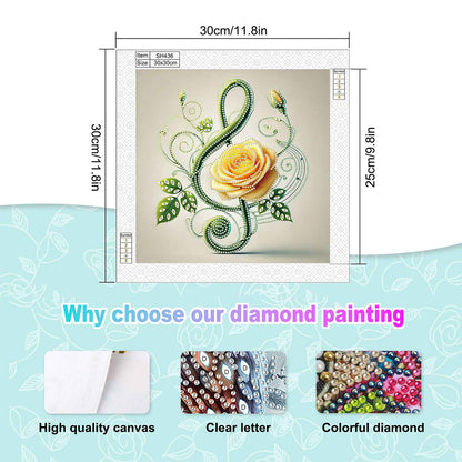 Diamond Painting - Partial Special Shaped - Musical Symbols (30*30CM)
