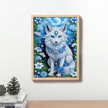 Load image into Gallery viewer, Diamond Painting - Partial Special Shaped - Blue Flower Fox (30*40CM)
