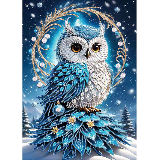 Diamond Painting - Partial Special Shaped - Owl (30*40CM)
