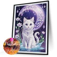 Load image into Gallery viewer, Diamond Painting - Partial Special Shaped - Purple Moonlight Cat (30*40CM)
