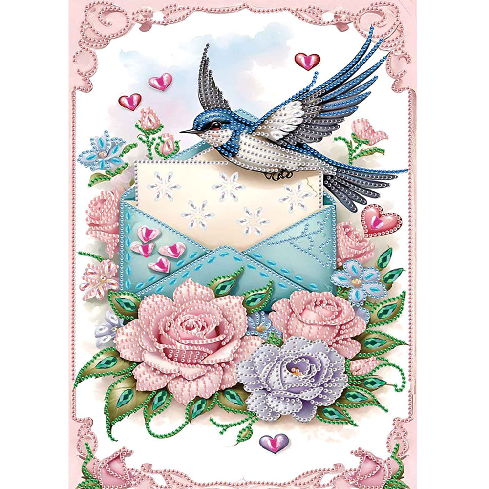 Diamond Painting - Partial Special Shaped - Flower Bird (30*40CM)