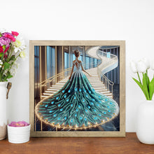 Load image into Gallery viewer, Diamond Painting - Partial Special Shaped - Dress Skirt Girl (30*30CM)
