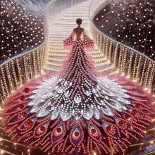Load image into Gallery viewer, Diamond Painting - Partial Special Shaped - Dress Skirt Girl (30*30CM)
