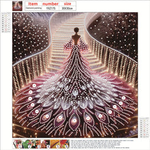 Load image into Gallery viewer, Diamond Painting - Partial Special Shaped - Dress Skirt Girl (30*30CM)
