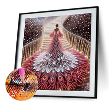 Load image into Gallery viewer, Diamond Painting - Partial Special Shaped - Dress Skirt Girl (30*30CM)
