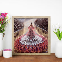 Load image into Gallery viewer, Diamond Painting - Partial Special Shaped - Dress Skirt Girl (30*30CM)

