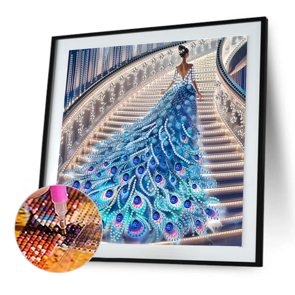 Diamond Painting - Partial Special Shaped - Dress Skirt Girl (30*30CM)