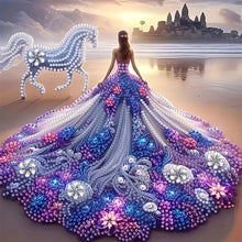 Load image into Gallery viewer, Diamond Painting - Partial Special Shaped - Dress Skirt Girl (30*30CM)
