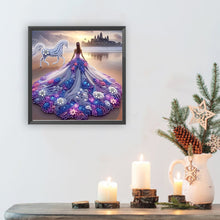 Load image into Gallery viewer, Diamond Painting - Partial Special Shaped - Dress Skirt Girl (30*30CM)
