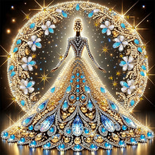 Load image into Gallery viewer, Diamond Painting - Partial Special Shaped - Dress Skirt Girl (30*30CM)
