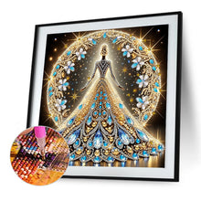 Load image into Gallery viewer, Diamond Painting - Partial Special Shaped - Dress Skirt Girl (30*30CM)
