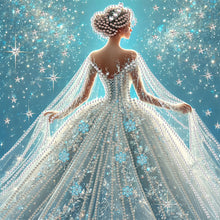Load image into Gallery viewer, Diamond Painting - Partial Special Shaped - Dress Skirt Girl (30*30CM)
