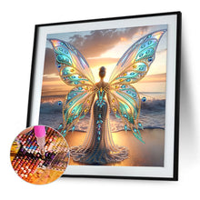 Load image into Gallery viewer, Diamond Painting - Partial Special Shaped - Angel Wings Girl (30*30CM)

