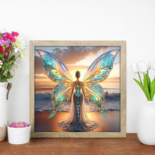 Load image into Gallery viewer, Diamond Painting - Partial Special Shaped - Angel Wings Girl (30*30CM)
