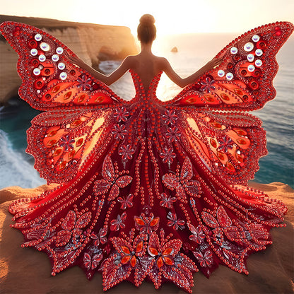 Diamond Painting - Partial Special Shaped - Angel Wings Girl (30*30CM)