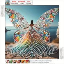 Load image into Gallery viewer, Diamond Painting - Partial Special Shaped - Angel Wings Girl (30*30CM)
