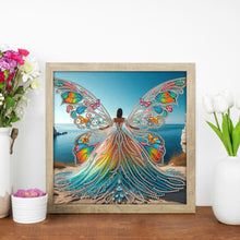 Load image into Gallery viewer, Diamond Painting - Partial Special Shaped - Angel Wings Girl (30*30CM)
