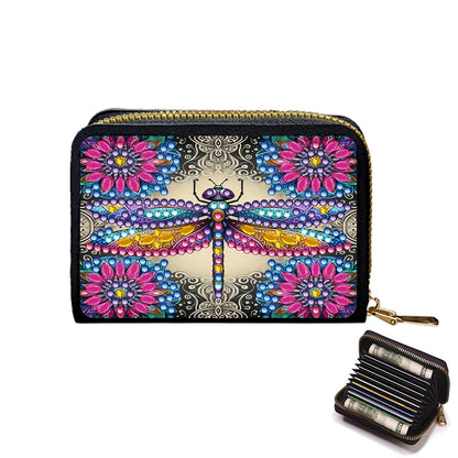 Diamond Painting Card Holder Coin Purse Diamond Art Wallet Pouch for Women (B)