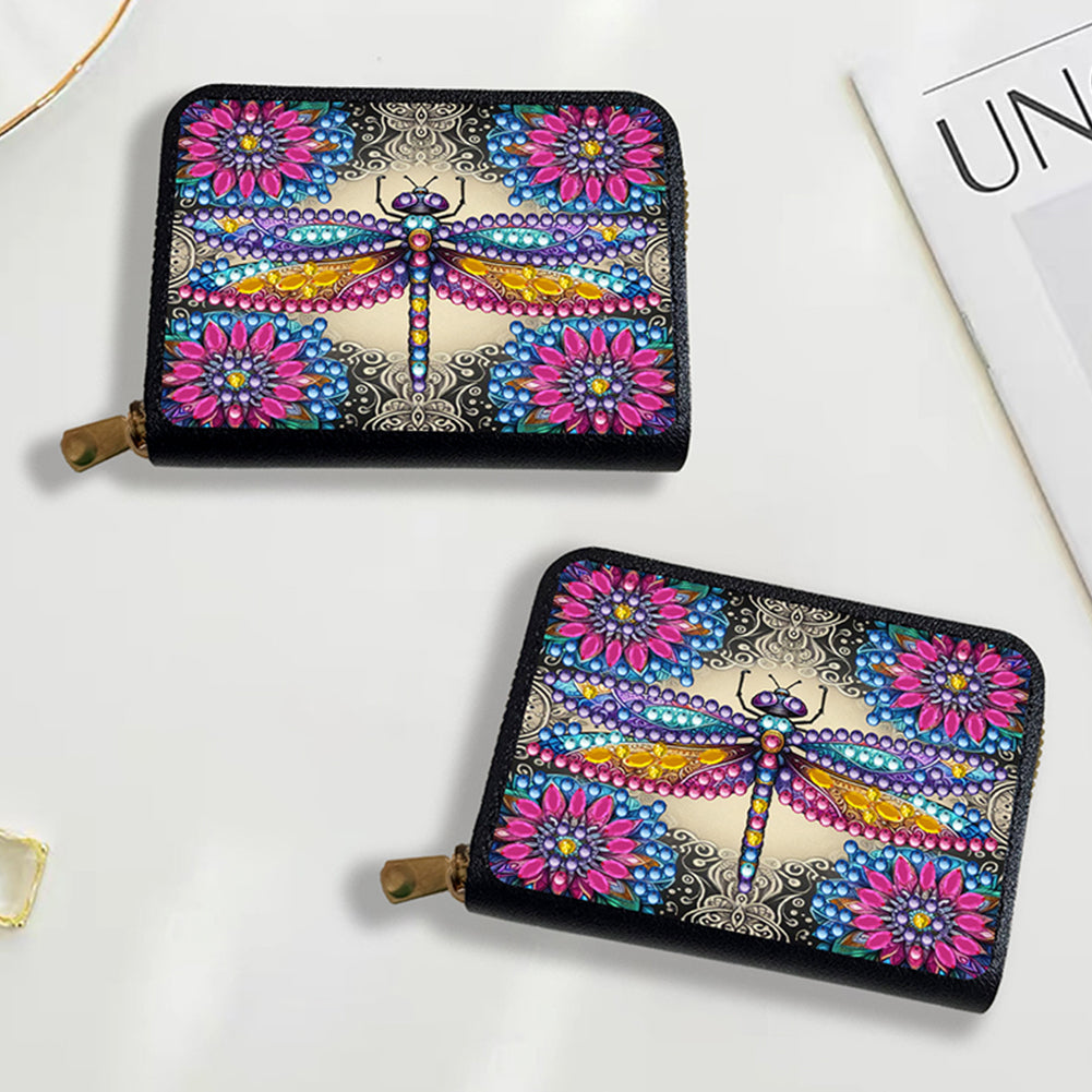 Diamond Painting Card Holder Coin Purse Diamond Art Wallet Pouch for Women (B)