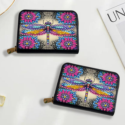 Diamond Painting Card Holder Coin Purse Diamond Art Wallet Pouch for Women (B)