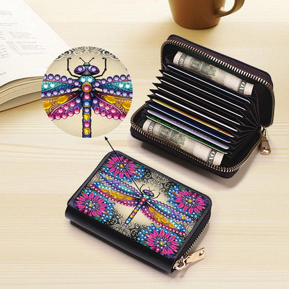 Diamond Painting Card Holder Coin Purse Diamond Art Wallet Pouch for Women (B)