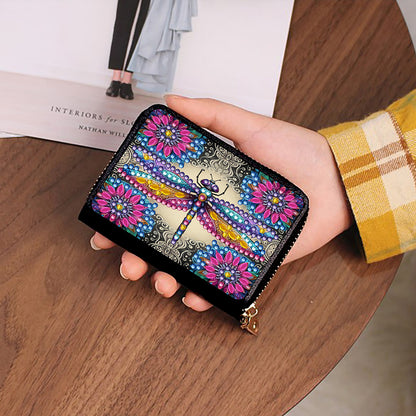 Diamond Painting Card Holder Coin Purse Diamond Art Wallet Pouch for Women (B)