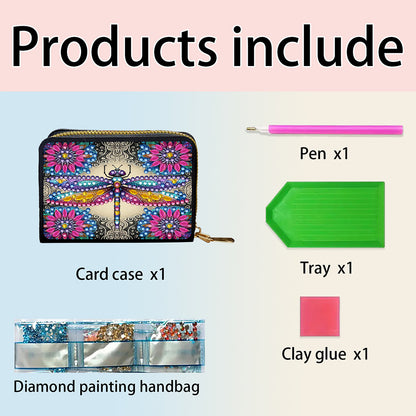 Diamond Painting Card Holder Coin Purse Diamond Art Wallet Pouch for Women (B)