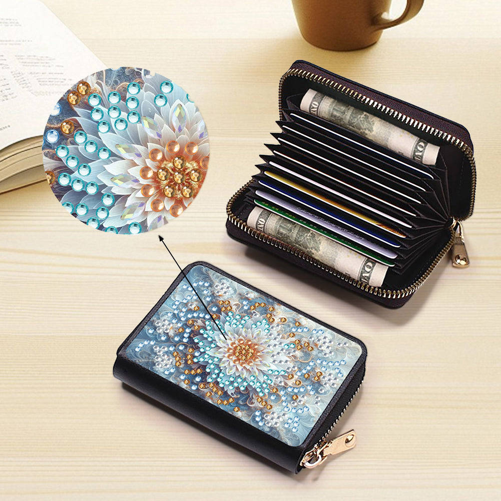 Diamond Painting Card Holder Coin Purse Diamond Art Wallet Pouch for Women (C)