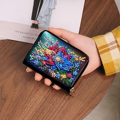 Diamond Painting Card Holder Coin Purse Diamond Art Wallet Pouch for Women (E)