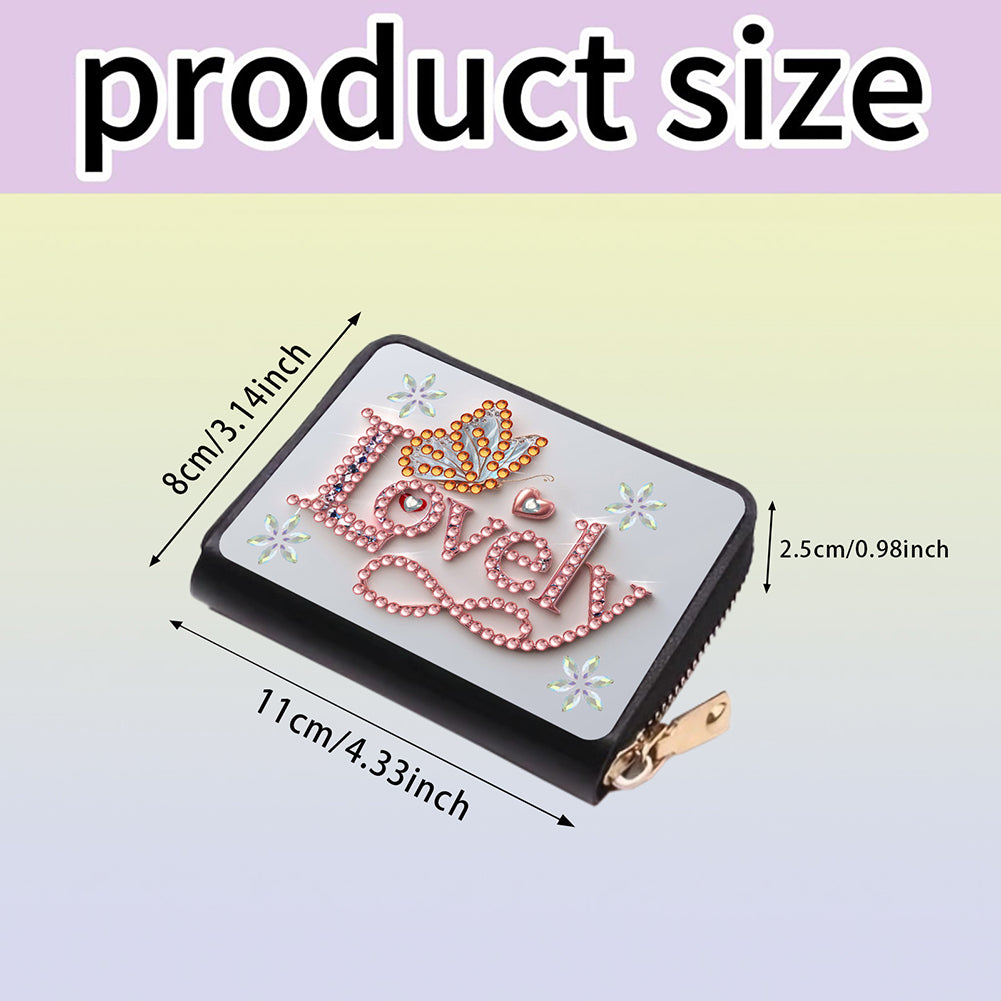 Diamond Painting Card Holder Coin Purse Diamond Art Wallet Pouch for Women (G)